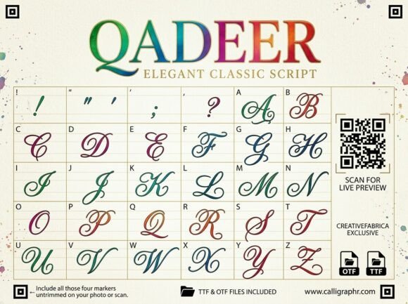 Qadeer Font PNG with transparent background - Preview 2