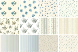 Soft Blue Floral Digital Patterns Graphic by sagorarts · Creative Fabrica