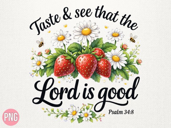 Taste and See Psalm 34 8 Scripture PNG