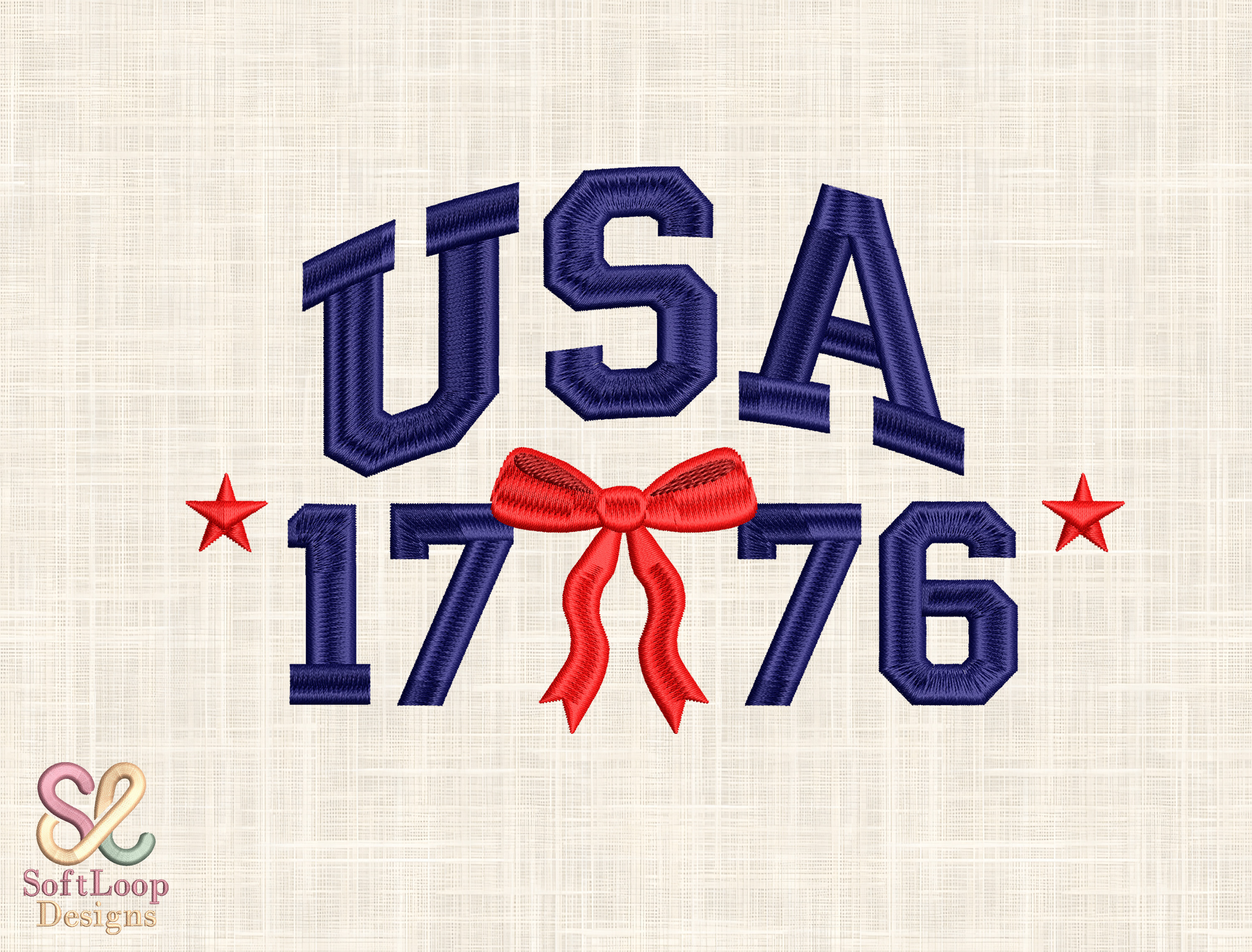 USA 1776 Embroidery Design