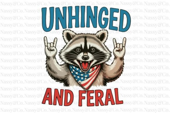 Unhinged and Feral Raccoon 4th July PNG Graphic by NASSY Designs ...