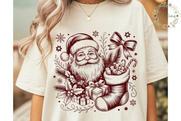 Vintage Christmas Collage PNG Clipart Graphic Illustrations By Nastine