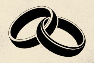 Wedding Rings Svg, Interlocking Rings Graphic by uzzalroyy9706 ...