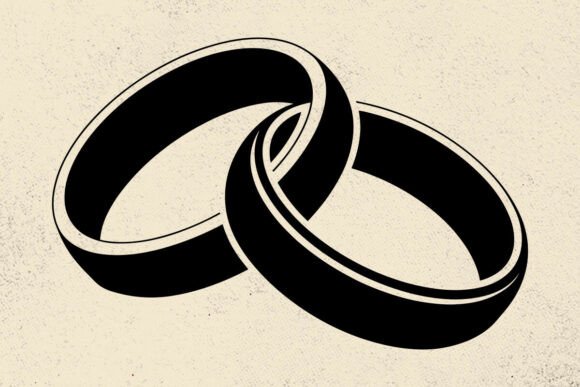 Wedding Rings Svg, Interlocking Rings