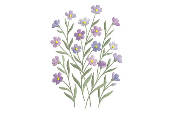 Wildflower Embroidery Design Single Flowers & Plants Embroidery Design By Dreamshop