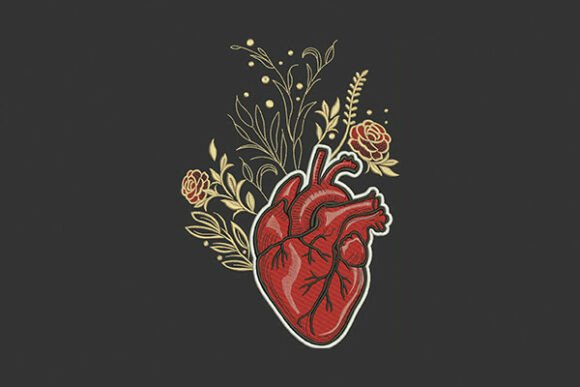 Heart with Flowers