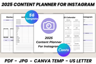 2025 Content Planner for Instagram Canva Template Graphic by DIGITAL ...