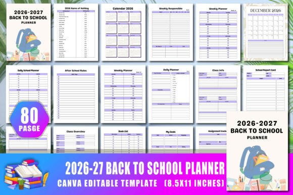 2026 - 2027 Back to School Planner