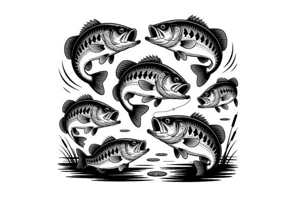 Vintage Bass Fish Vector Illustration Graphic by TEE VIBE · Creative ...