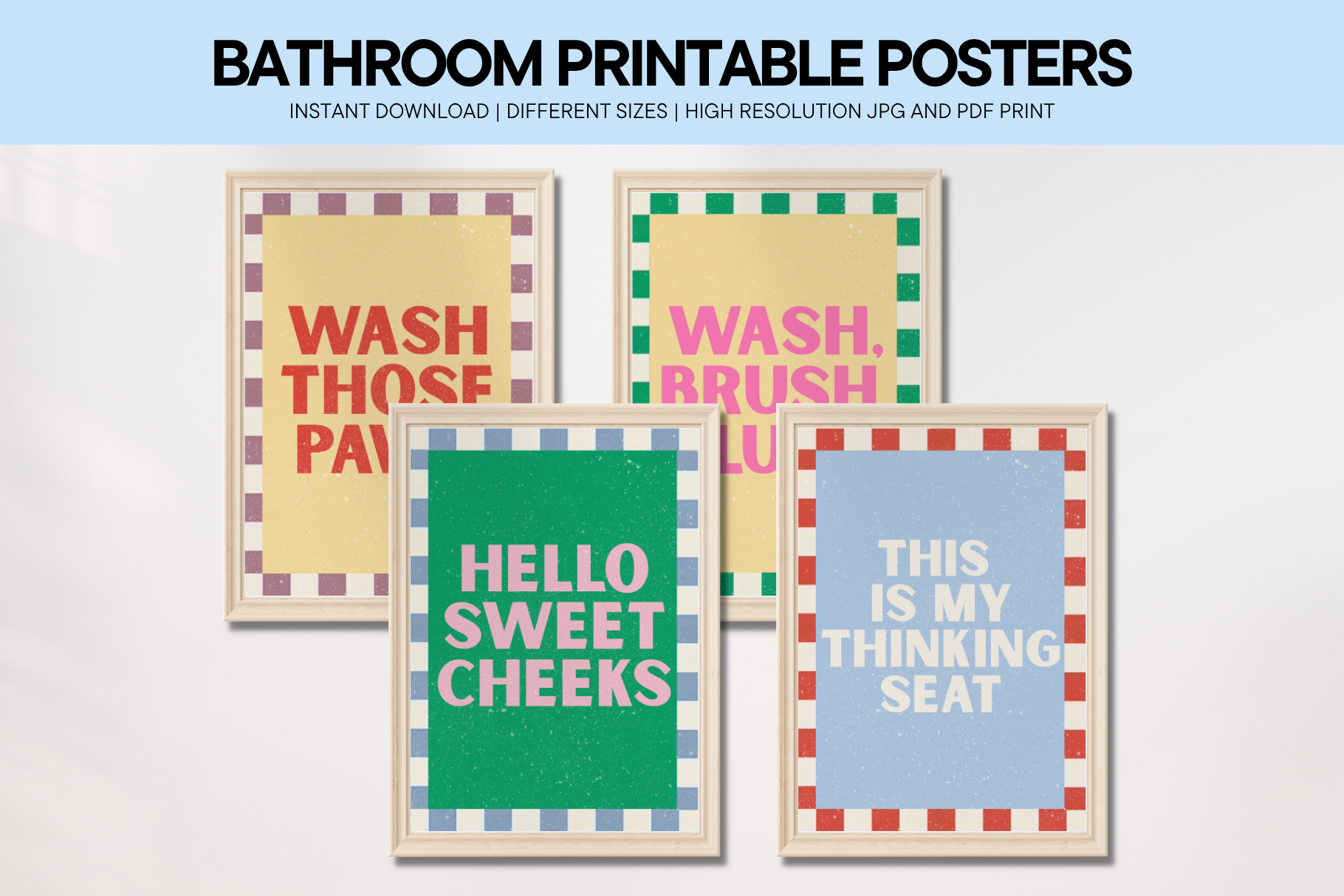Bathroom Quote Wall Art Printable Poster
