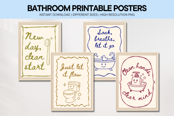 Bathroom Quotes Minimal Wall Art Poster