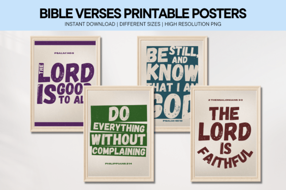 Bible Verse Wall Art Minimal Poster