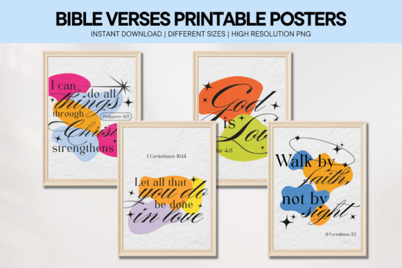 Bible Verse Wall Art Pop Art Poster