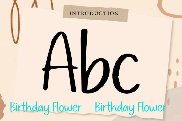 Birthday Flower Font - Preview 1