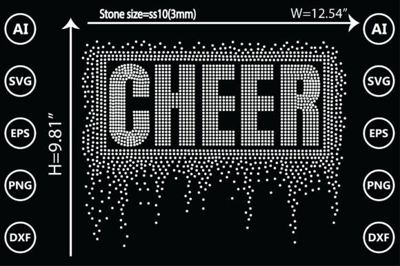 ( Cheer ) Rhinestone Templates Design,