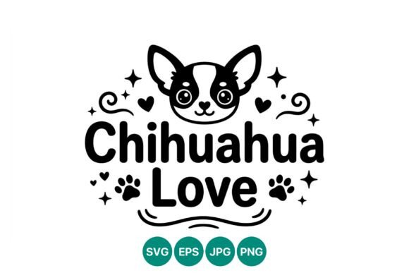 Chihuahua Love dog face vector SVG for chihuahua mom mug tumbler tote shirt