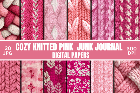 Cozy Knitted Pink Pattern Backgrounds