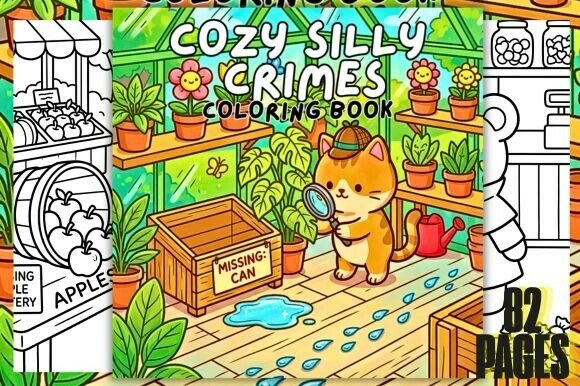 Cozy Silly Crimes Coloring Book