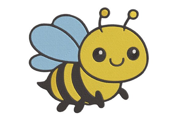 Cute Bee Embroidery Design