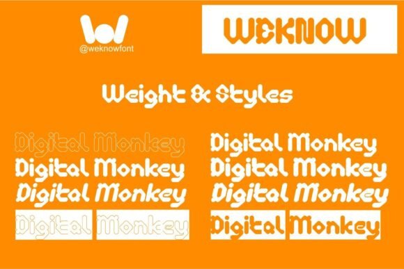 Digital Monkey Font PNG with transparent background - Preview 6