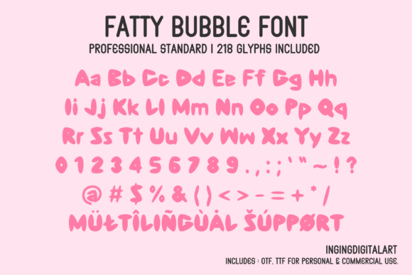 Fatty Bubble Font - Preview 4