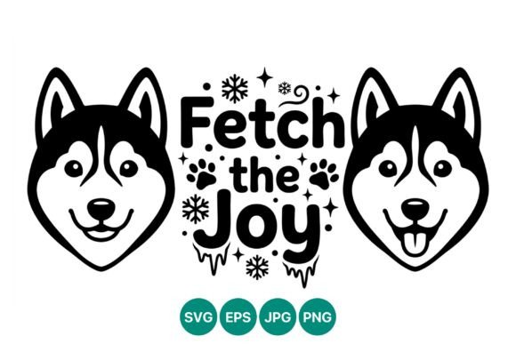 Fetch the Joy husky dog faces SVG outline expressions for Cricut keychain acrylic engraving