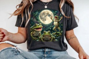 Frog Howling Frogs Howling at Moon PNG Graphic by RR Printive Studio · Creative Fabrica