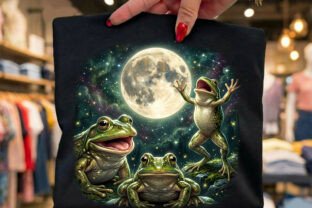 Frog Howling Frogs Howling at Moon PNG Graphic by RR Printive Studio · Creative Fabrica
