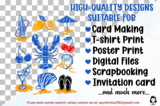 Hand Drawn Summer Coastal Clipart Bundle Graphic by Cat Lady · Creative ...