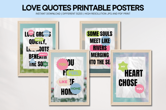 Love Quotes Wall Art Printable Posters