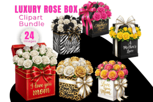 Luxury Rose Box Clipart Bundle – 24 PNG Graphic by Charmed Pixels ...