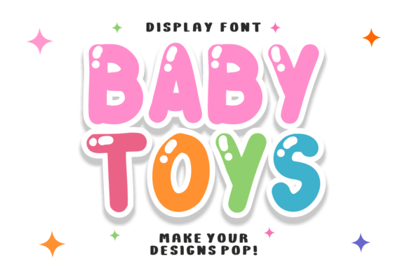 Playful Bubble Font PNG with transparent background - Preview 1