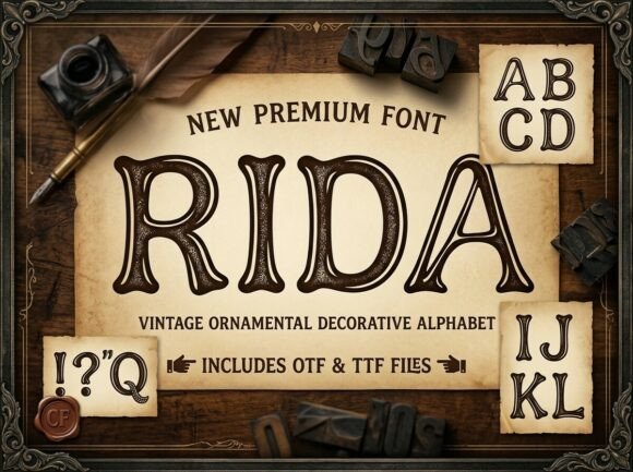 Rida Font font preview - 1
