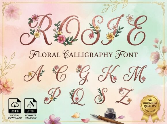 Rosie Font PNG with transparent background - Preview 2