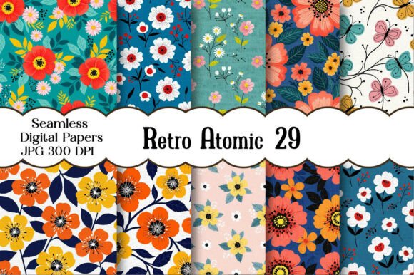 Seamless Retro Atomic Papers
