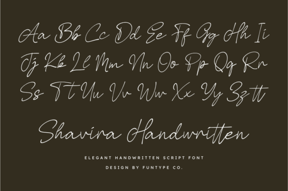 Shavira Handwritten Font PNG with transparent background - Preview 1
