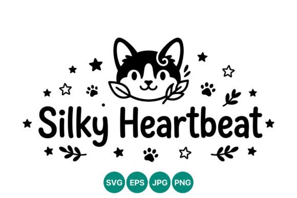 Silky heartbeat husky dog vector SVG minimalist outline for Cricut tee decal and engraving