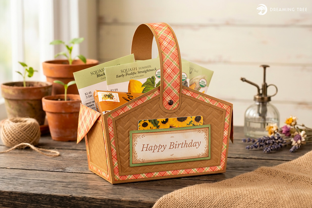 Spring Surprise Basket SVG gift card holder Cricut Easter