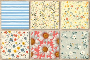 Summer Floral Digital Paper Graphic by WatercolorArtist · Creative Fabrica