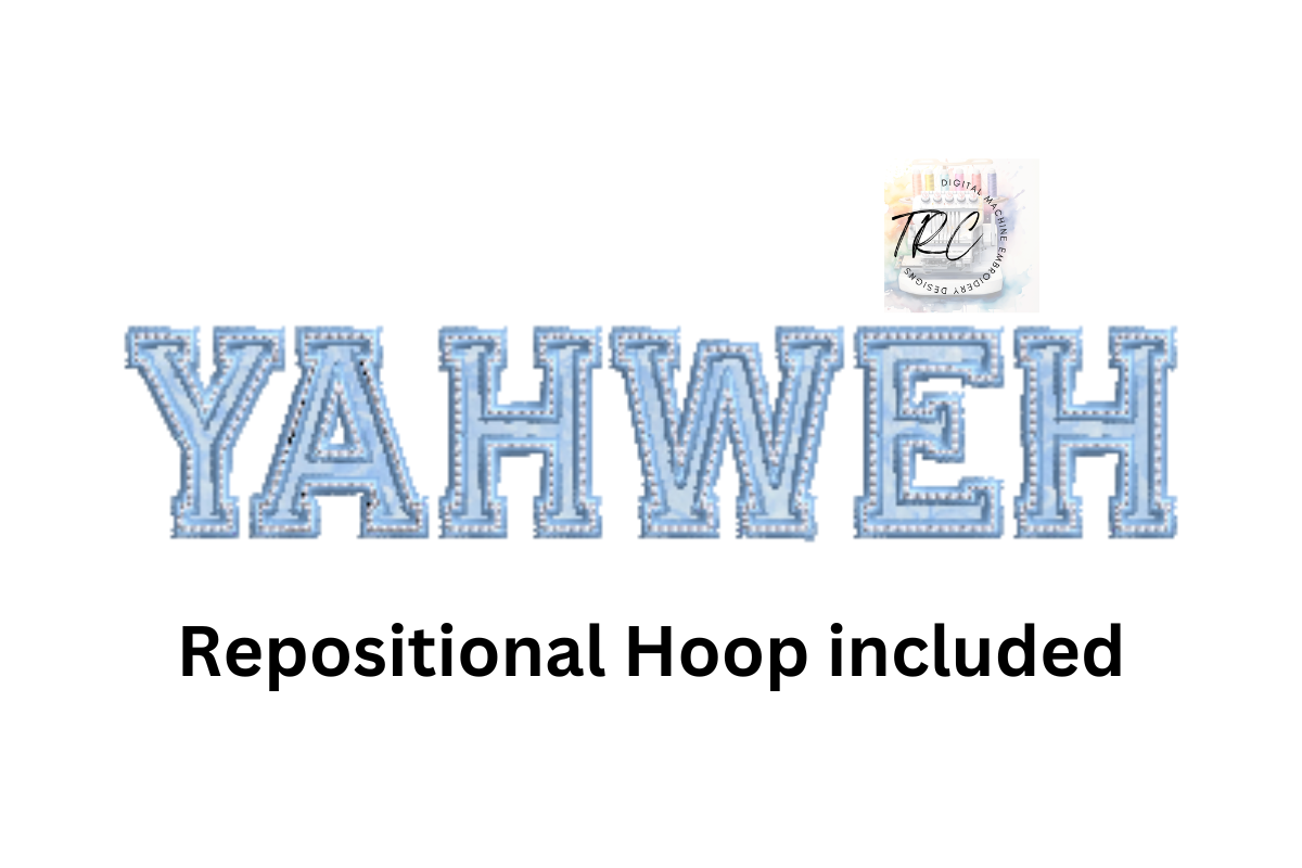 Yahweh Applique Embroidery Design