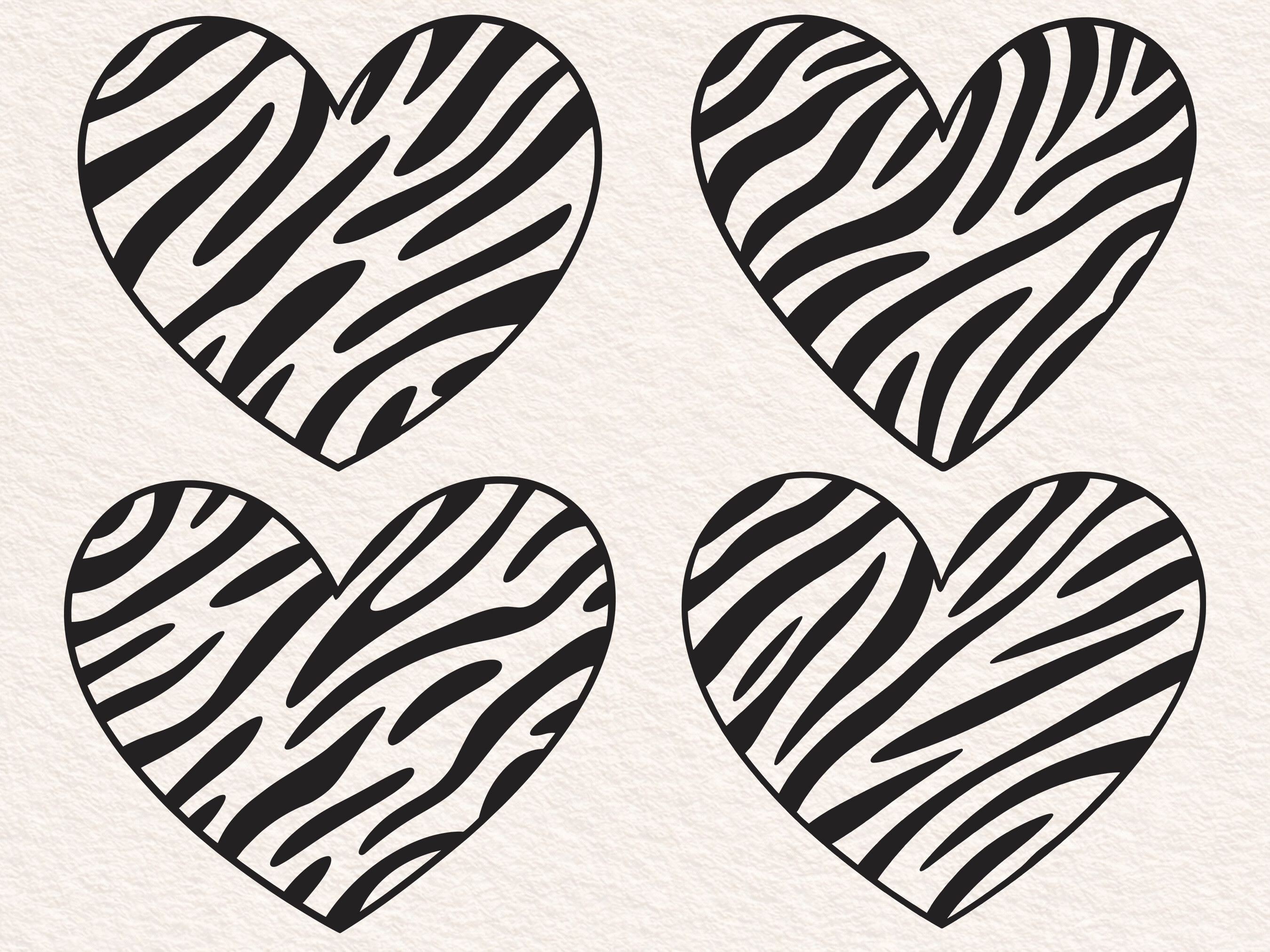Zebra Stripe Heart SVG, Zebra Heart Svg Graphic by SvgModes · Creative ...