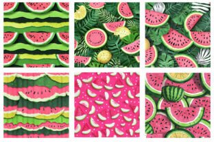 Watermelon Summer Digital Paper Graphic by TshirtMaster · Creative Fabrica