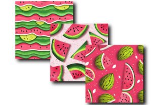 Watermelon Summer Digital Paper Graphic by TshirtMaster · Creative Fabrica