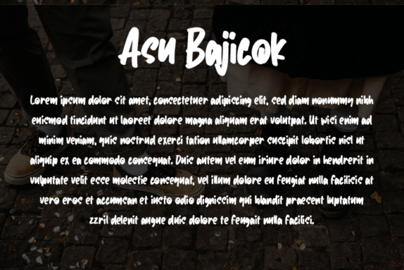Asu Bajicok Font - Preview 2