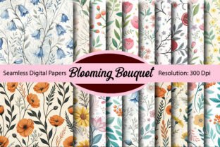 Blooming Bouquet Seamless Digital Paper Graphic by Colourful · Creative ...