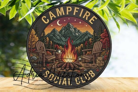 Campfire Social Club Door Sign, Coaster