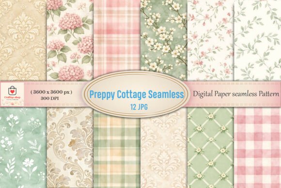Cottagecore Floral Digital Paper Bundle