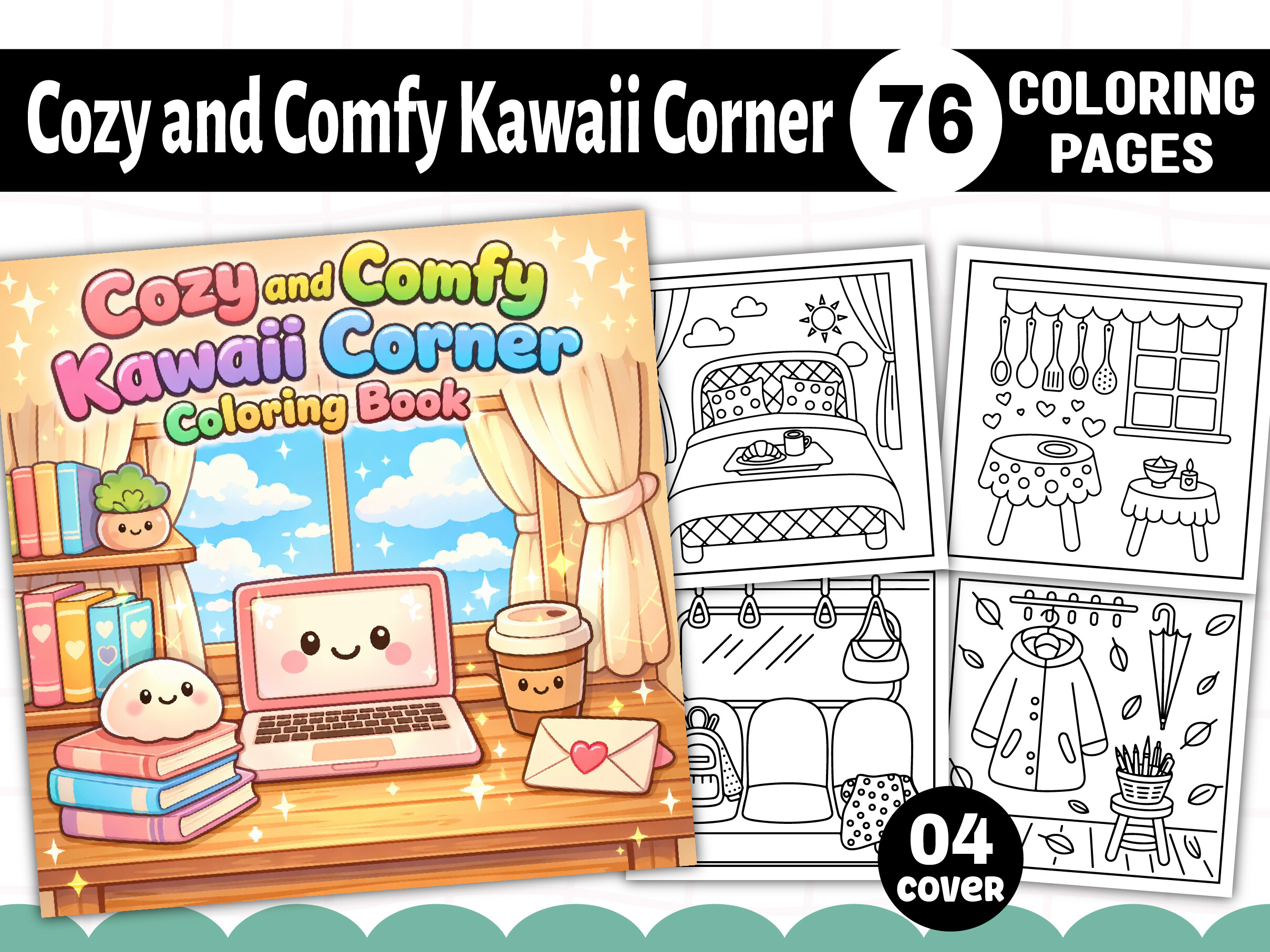 Cozy and Comfy Kawaii Corner Coloring