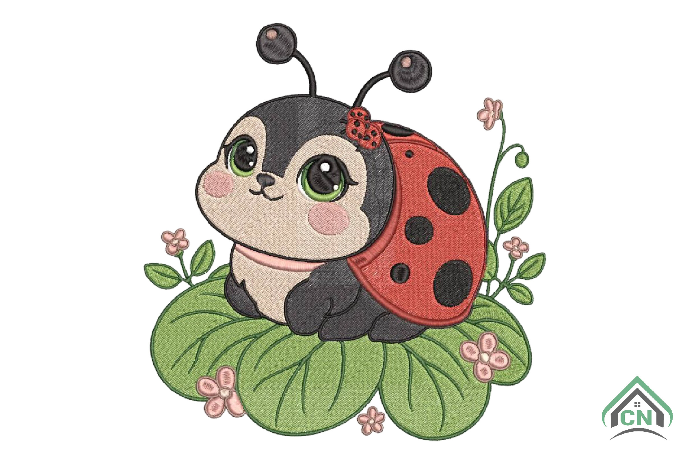 Cute Ladybug Embroidery Design