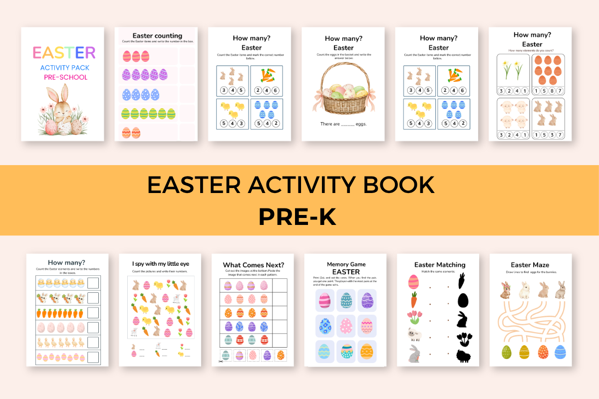 EASTER ACTIVITY BOOK for PRE-K